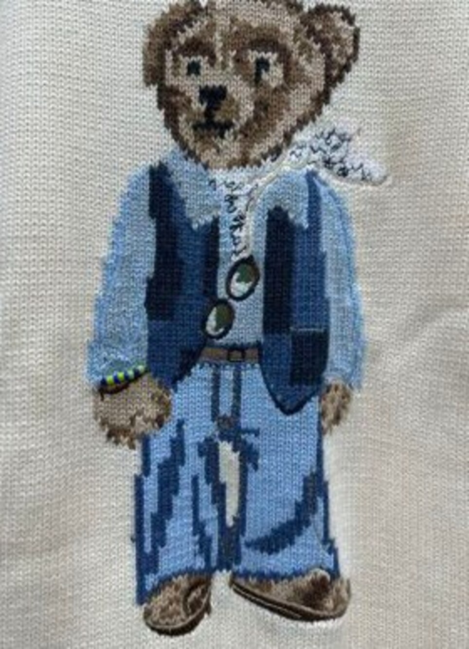 ♡ Ralph Lauren 𓂃 White Crewneck ⋆ Beach Polo Bear - Picture 4 of 5
